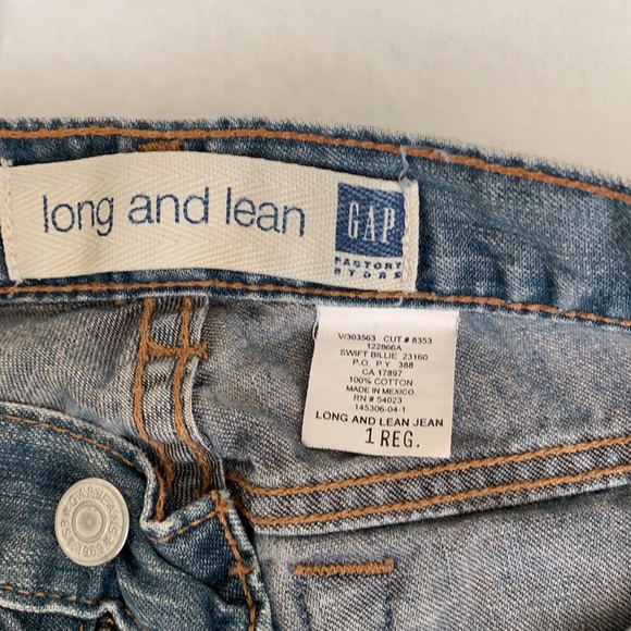 Gap Factory Long and Lean jeans, Size 1 - Picture 2 of 6